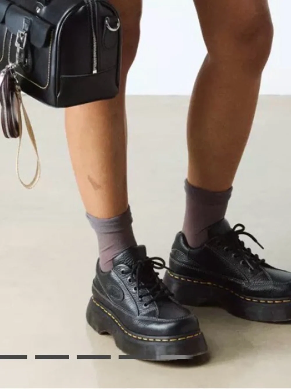 Dr. Martens Buzz 5-Eye Leather Shoes Black Platform
